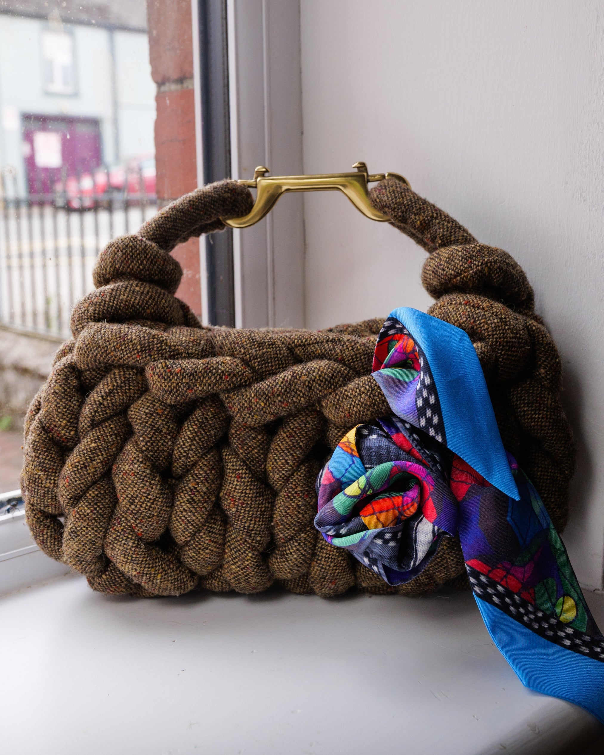 Braided Donegal Tweed Bag